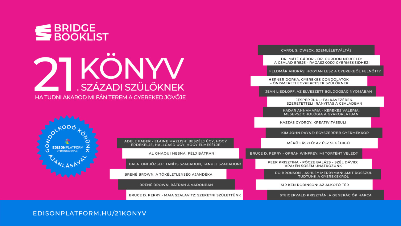 Galéria: 21 könyv 21. századi szülőknek az Edisonplatform Gondolkodó Körének ajánlásával