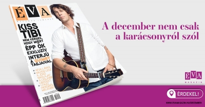 Borítókép: Quimby-interjú a decemberi Éva magazinban, a címlapon Kiss Tibi