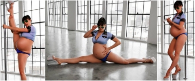 Borítókép: A kismama, aki 9 hónapos terhesen is spárgázott és rúdtáncolt - Videó!