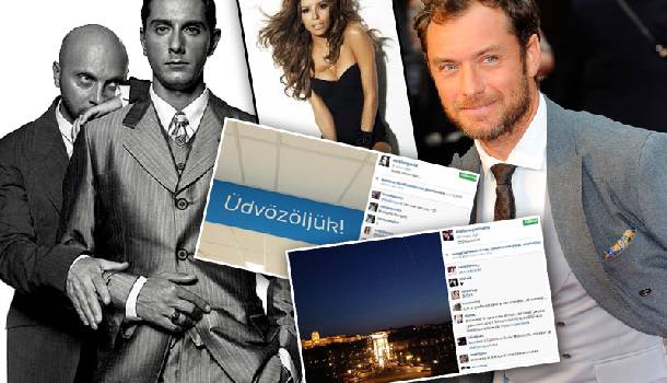 Borítókép: Budapesten tartózkodik Jude Law, Stefano Gabbana és Eva Longoria
