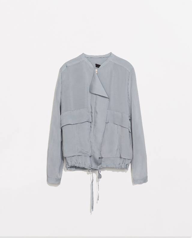 Selyem hatású kabát nagy zsebekkel, Zara, 25 995 Ft, zara.com