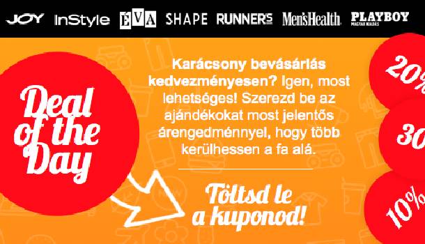 Borítókép: Deal of the Day- adventi akciósorozat