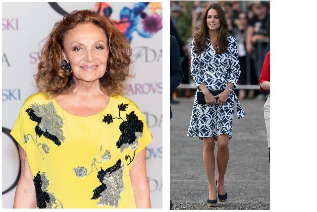  Diane von Furstenberg és Catherine hercegné a kultikus ruha modern változatában