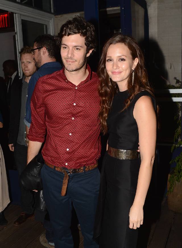 NEW YORK, NY - SEPTEMBER 14: Adam Brody and Leighton Meester attend The Cinema Society with The Hollywood Reporter & Samsung Galaxy S III host a screening of 