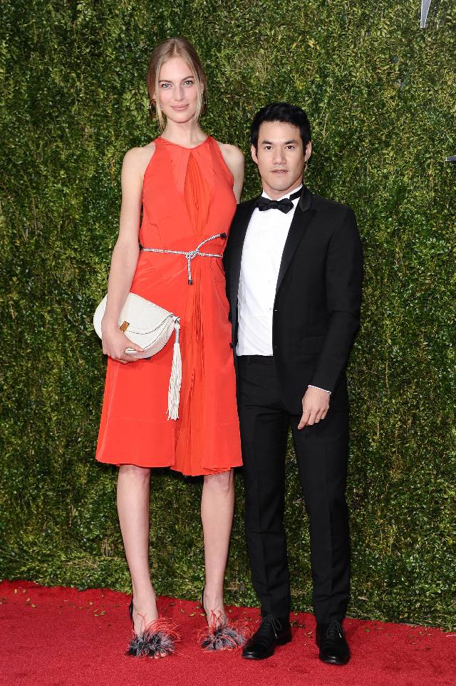 NEW YORK, NY - JUNE 07: Vanessa Axente (L) and Joseph Altuzarra attend the American Theatre Wing's 69th Annual Tony Awards at Radio City Music Hall on June 7, 2015 in New York City. (Photo by D Dipasupil/FilmMagic)