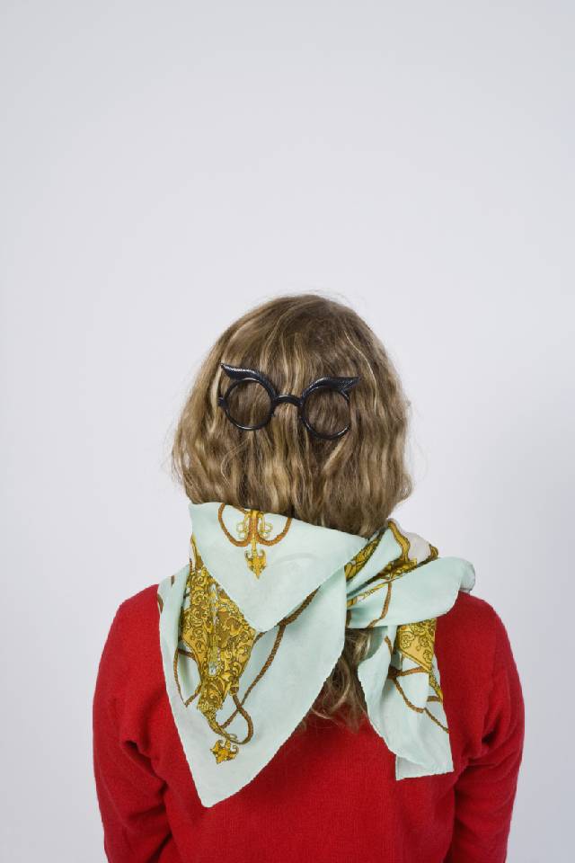 Hair with glasses and scarf