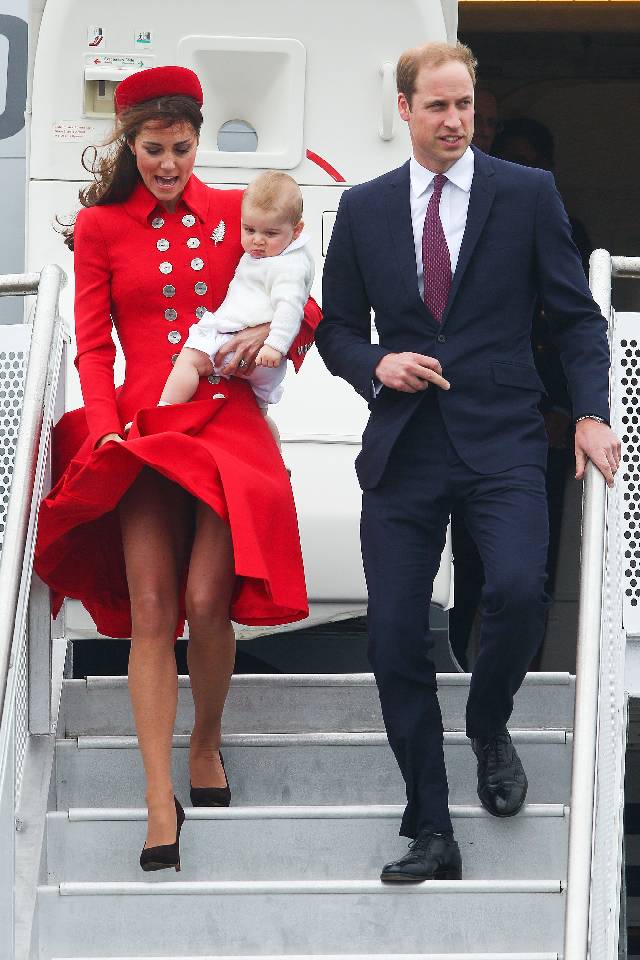 WELLINGTON, NEW ZEALAND - APRIL 07: at Wellington Airport on April 7, 2014 in Wellington, New Zealand. The Duke and Duchess of Cambridge are on a three-week tour of Australia and New Zealand, the first official trip overseas with their son, Prince George of Cambridge. (Photo by Hagen Hopkins/Getty Images)