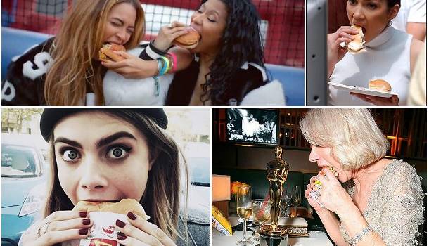 Borítókép: 13 sztár, akiknek a hamburger a mindenük - FOTÓK