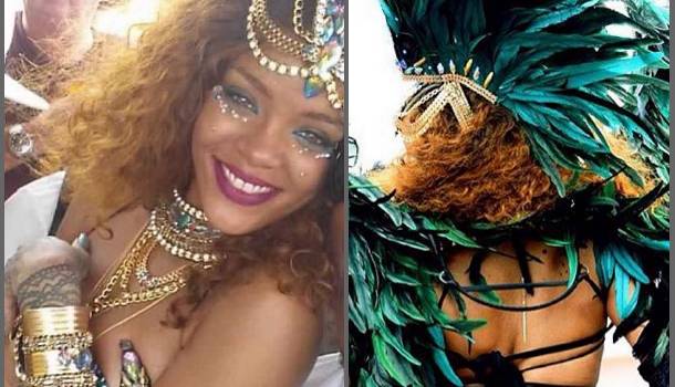 Borítókép: Rihanna elképesztően szexi karneváli jelmezben bulizta végig a hétvégét