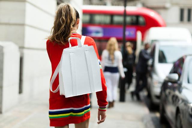 LONDON, ENGLAND - JUNE 12: A Hensley backpack during The London Collections Men SS16 at on June 12, 2015 in London, England. (Photo by Melodie Jeng/Getty Images)