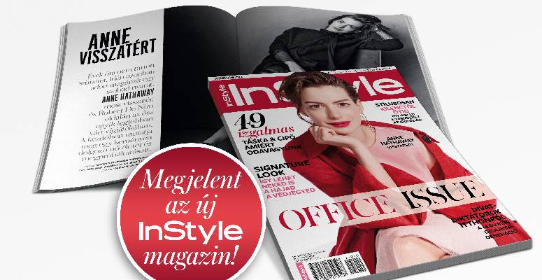 Borítókép: Anne Hathaway az októberi InStyle címlapján + vörös Astor körömlakk