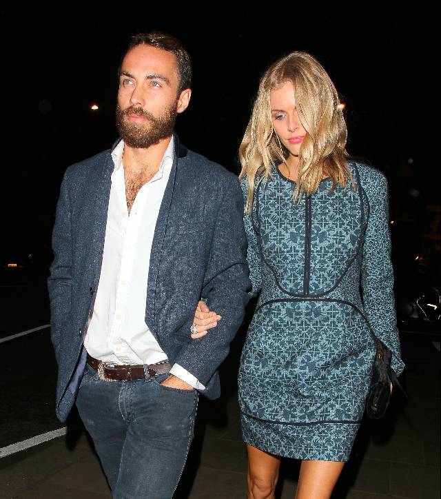 LONDON, UNITED KINGDOM - SEPTEMBER 24: James Middleton and Donna Air attend the Ruski's Caviar and vodka Tavern grand launch on September 24, 2013 in London, England. (Photo by Mark Robert Milan/FilmMagic)