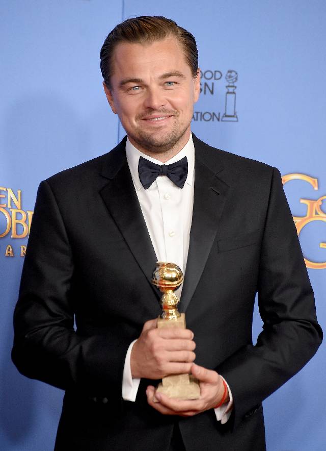 BEVERLY HILLS, CA - JANUARY 10: Actor Leonardo DiCaprio, winner of the award for Best Performance by an Actor in a Motion Picture - Drama for