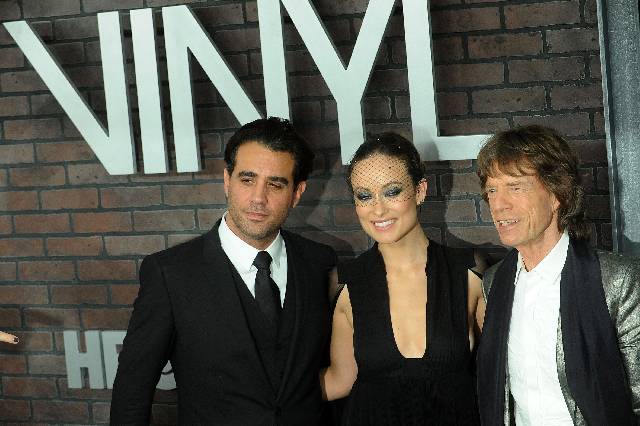 NEW YORK, NY - JANUARY 15: Bobby Cannavale, Olivia Wilde and Mick Jagger attends the 