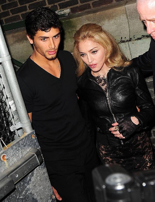 NEW YORK - SEPTEMBER 14: Model Jesus Luz and Madonna attend Marc Jacobs Spring 2010 at the NY State Armory on September 14, 2009 in New York City. (Photo by Gustavo Caballero/Getty Images)