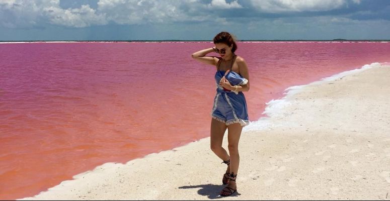 A mexikói Rózsaszín Lagúna az Instagramozók új kedvenc helye