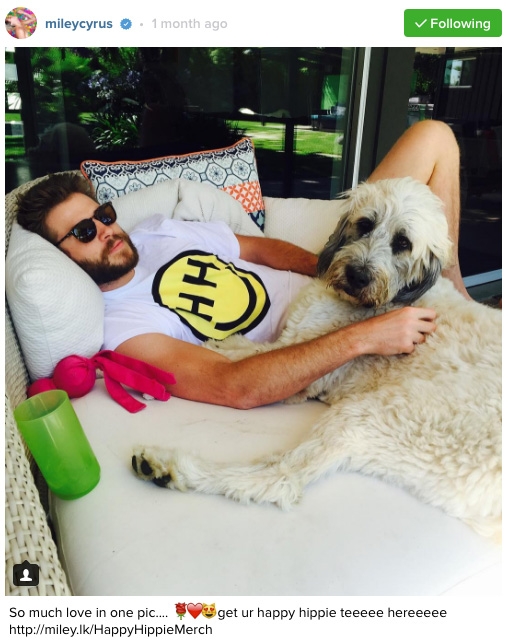 Miley Cyrus és Liam Hemsworthezzel a fotóval ünneplik, hogy többévi különélés után újra összejöttek.
