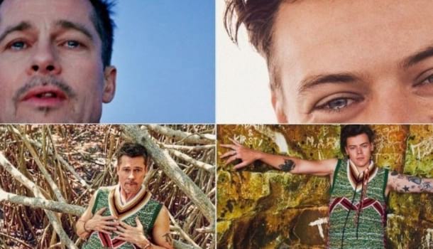Borítókép: Most komolyan? Rossznyelvek szerint a Brad Pitt-féle kitárulkozó interjúhoz készült magazinfotókat Harry Stylesról koppintották