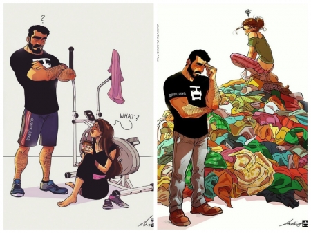 Borítókép: Itt a folytatás: az illusztrátor hétköznapi jeleneteken ábrázolja, mennyire imádja a feleségét