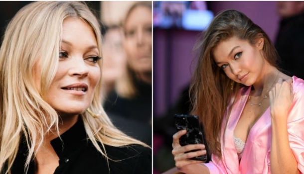 Borítókép: Gigi Hadid és Kate Moss ugyanarról a fotózásról posztolt az Instára, de hatalmas a különbség