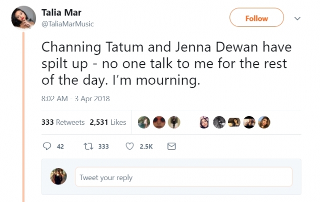 Channing Tatum és Jenna Dewan szakítotatk - senki se beszéljen hozzám a nap hátralevő részében. Gyászolok.