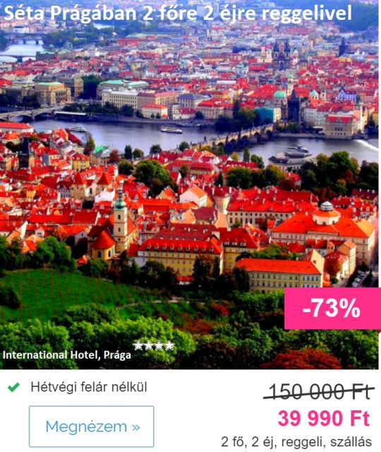 akció,kedvezmény,prága,szállás