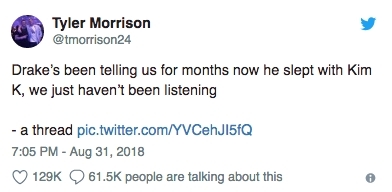 drake,kim kardashian,twitter