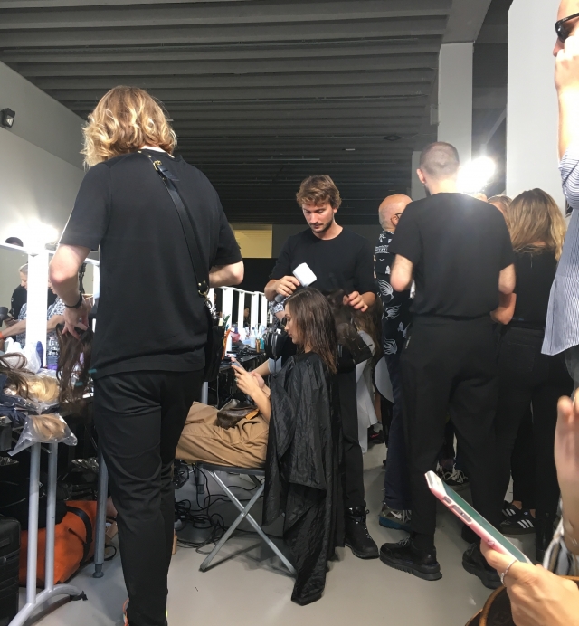 Bella Hadid,Milan Fashion Week backstage