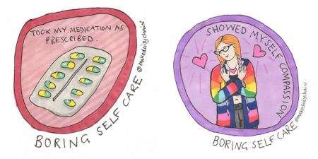 Borítókép: Felvillanyozó grafikák arról, hogyan elégítsd ki az alapvető, unalmas szükségleteidet (akkor is, ha depressziósan ébredsz)