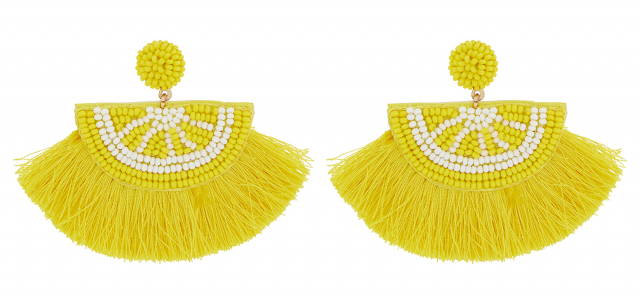 Lemon Fringe Statement Earrings