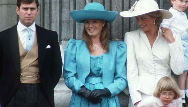 Diana hercegné,Sarah Ferguson,yorki hercegné,Vilmos herceg,brit királyi család,Anglia