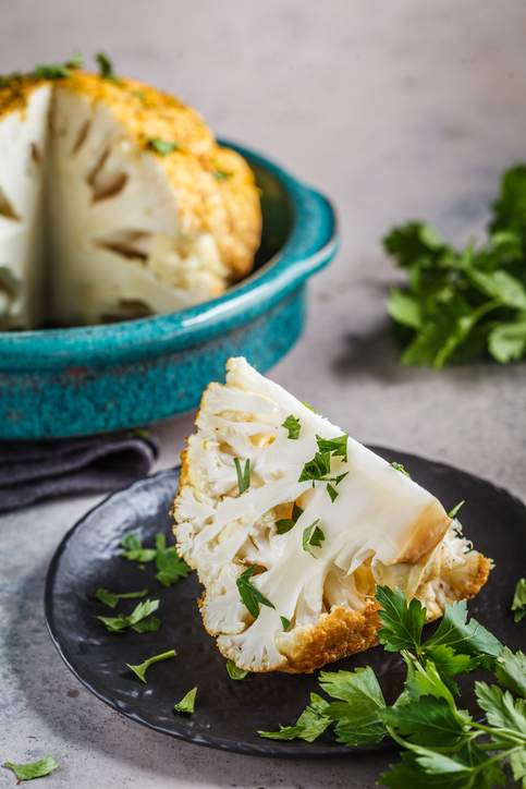 karfiol,recept,sült karfiol,főétel,vegetáriánus étel