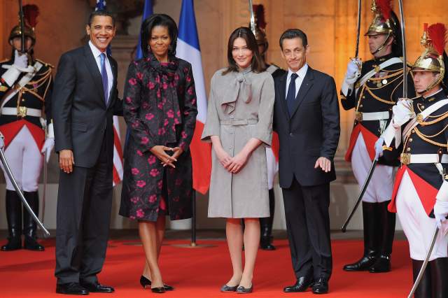 carla bruni,michelle obama,barack obama,nicolas sarkozy