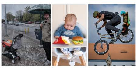 Borítókép: Ne aggódj, jól vagyunk! – papával söröző, űrhajóban lebegő, fúrógépet kezelő babás pillanatképekkel „nyugtatja” párját a vicces apuka