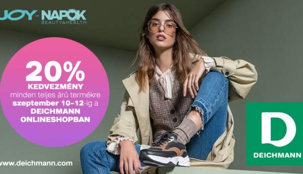 Borítókép: Visszaszámlálás indul! 20% kedvezmény a Deichmann online shop-ban!
