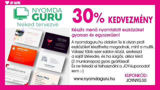 Kattints a kuponra és nézd meg, milyen szuper szolgáltatást vehetsz igénybe 30% kedvezménnyel!
