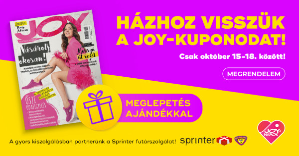 Borítókép: Rendeld meg te is a legújabb JOY Magazint, és szuper meglepetéssel kedveskedünk neked