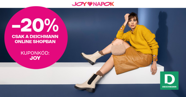 Borítókép: Készülj fel a vásárlásra! 20% kedvezmény vár a DEICHMANN Online Shop-ban a JOY-Napok nulladik napján!