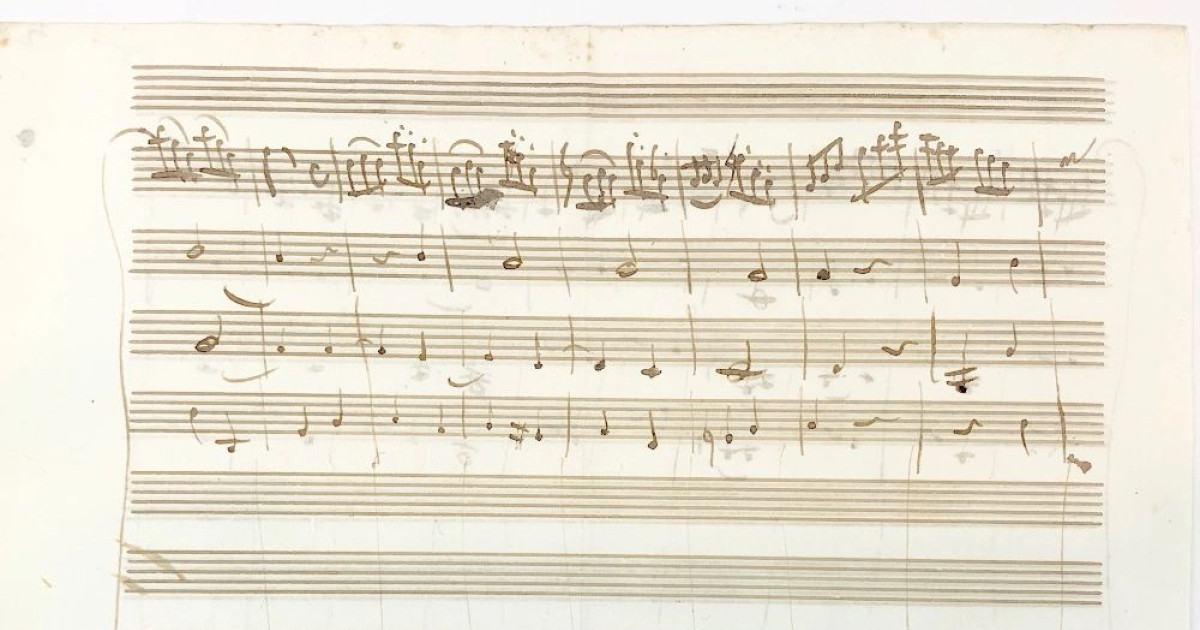A Mozart-kézirat részlete