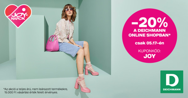 Borítókép: Készülj fel a nagy tavaszi shoppingra! 20% kedvezménnyel vásárolhatsz a DEICHMANN Online Shop-ban a JOY-Napok nulladik napján!