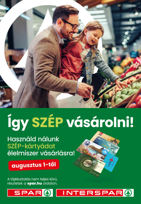 Borítókép: Visszanyerhető a SZÉP-kártyás vásárlások értékének akár kétszerese, 300 termék ára pedig továbbra is változatlan marad a SPAR-nál