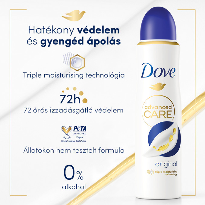 Kattints a képre és fedezd fel a Dove Advanced Care Original izzadásgátló termékeket!