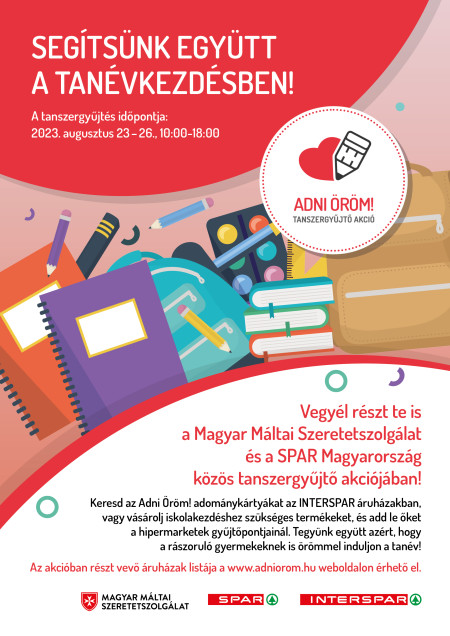 Borítókép: Kedvező árakkal és az Adni Öröm! tanszergyűjtő akcióval teszi könnyebbé az iskolakezdést a SPAR