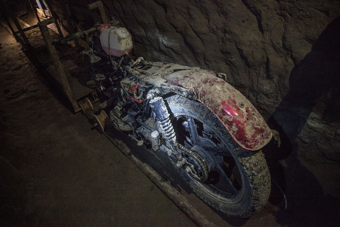 A motor, amit El Chapo másfél kilométeres alagútjában találtak, ami a cellájából egy építési területre vezetett