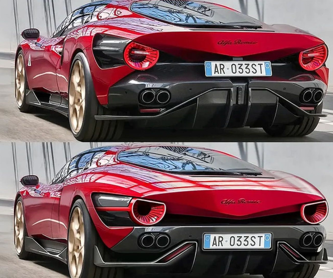 Alfa Stradale vs. Stephenson hátulról