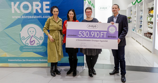 Borítókép: Együtt egy nemes célért – a Koraszülöttekért Országos Egyesületet támogatta a Ziaja Magyarország