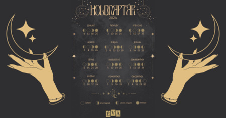 Borítókép: Ingyenesen letölthető Holdnaptár: élvezd a 2024-es évet a Hold változó erejével