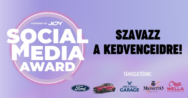 Borítókép: JOY SOCIAL MEDIA AWARD 2024 - Szavazz te is a kedvencedre!