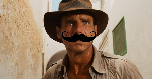Indiana Jones bajusszal