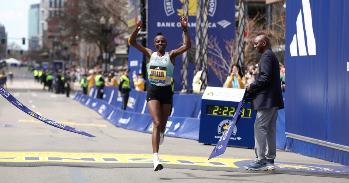 Hellen Obiri a különleges cipőben